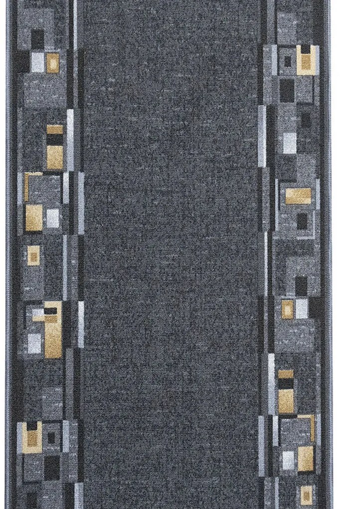 Koberce Breno Behúň BOMBAY 97, šíře role 80 cm, sivá, viacfarebná