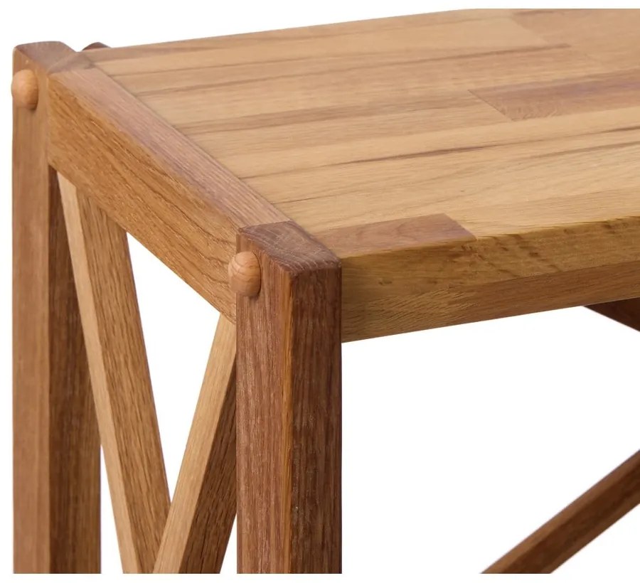 Regál z dubového dreva v prírodnej farbe 70x161 cm X-Shelf – Unique Furniture