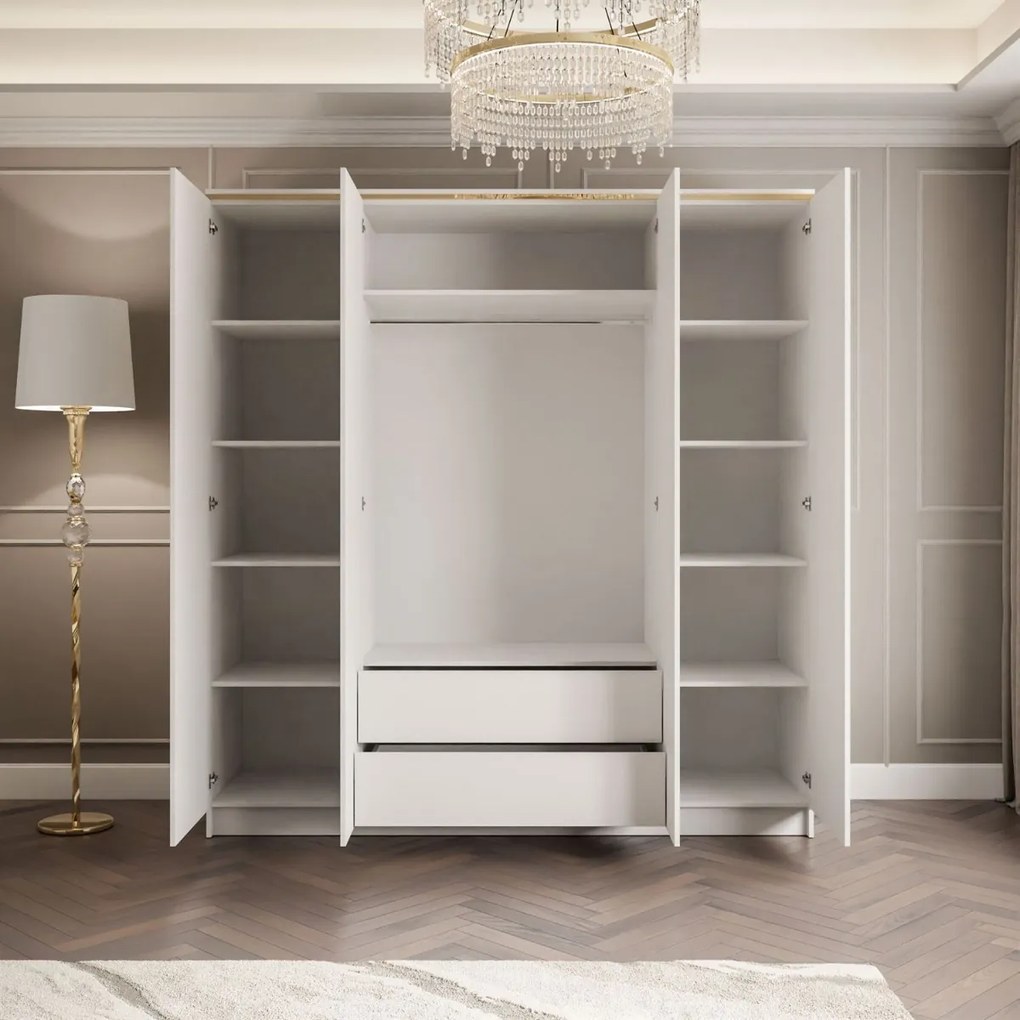 ŠATNÍKOVÁ SKRIŇA NESSIE BIELÝ LESK 4D PUSH