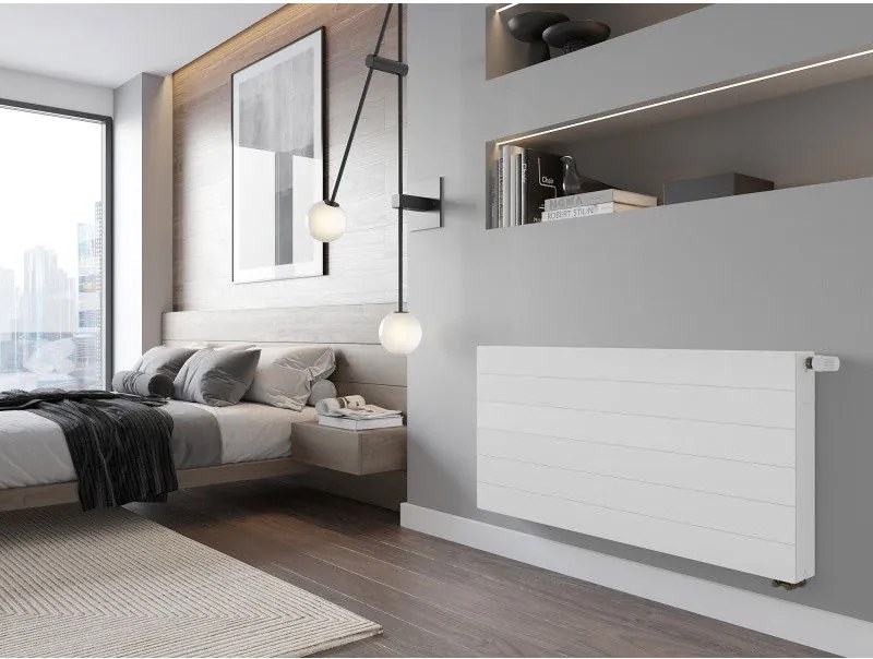 Mexen, Panelový radiátor Mexen Line CVL22 600 x 1300 mm, spodné pripojenie, 2057 W, biely - W622L-060-130-00