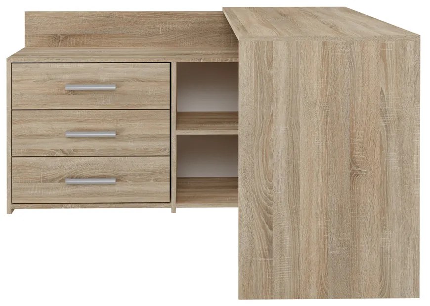 Rohový pc stolík Debio 1 (dub sonoma). Akcia -20%. Vlastná spoľahlivá doprava až k Vám domov. 1132466