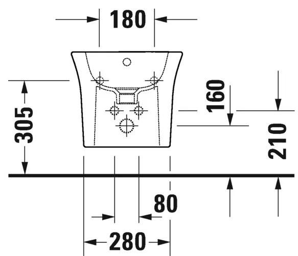 Duravit White Tulip - Závesný bidet 540x365 mm, biela 2293150000