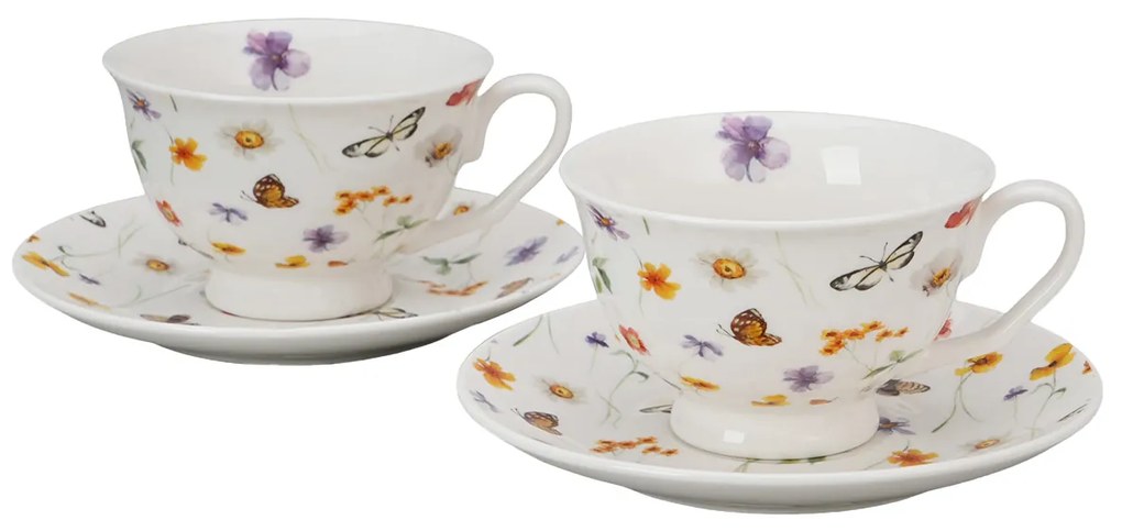 Porcelánová šálka na nohe s podšálkou Royal Margaret 250 ml sada 2ks