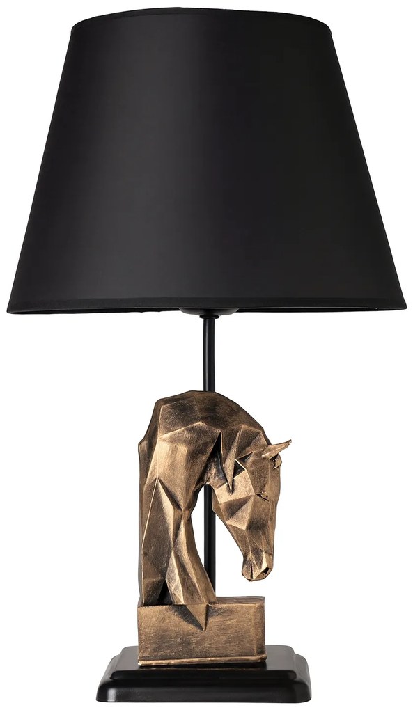 Stolní lampa Horses černá/bronzová