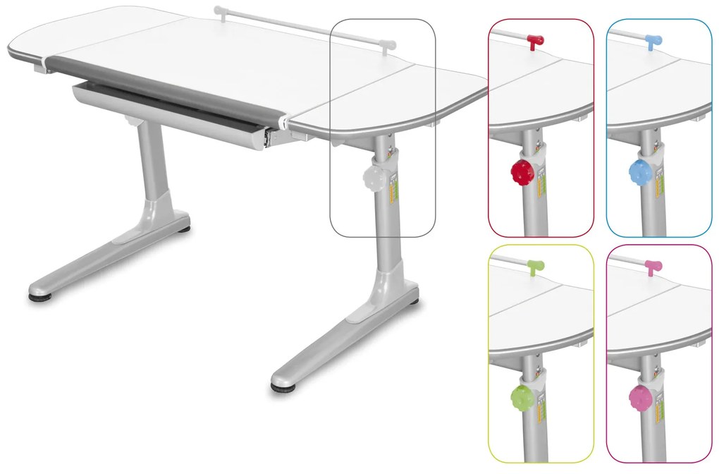 MAYER Rastúci stôl PROFI3 32W3 54 TW dekor biely