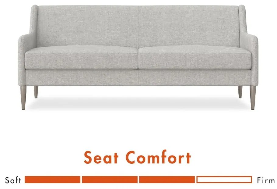 Sivá pohovka 190 cm Virginia - CosmoLiving by Cosmopolitan