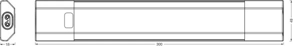 Osram - LED stmieva­teľné podskrinkové svietidlo so senzorom LINEAR EDGE LED/4W/230V 30 cm čierne