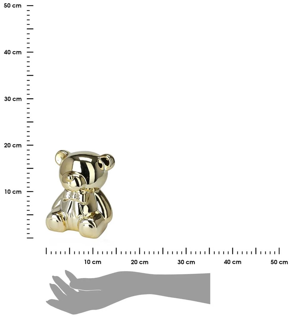 Keramická pokladnička Golden Bear 12,5x14,4x17 cm