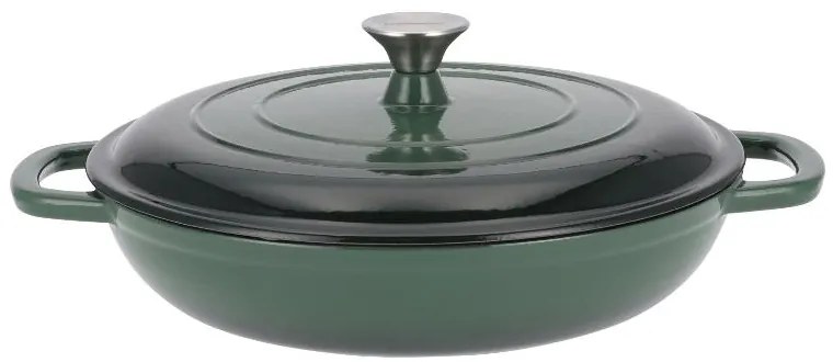 Silvercrest®  Liatinová servírovacia panvica, Ø 30 cm (zelená)  (100393085)