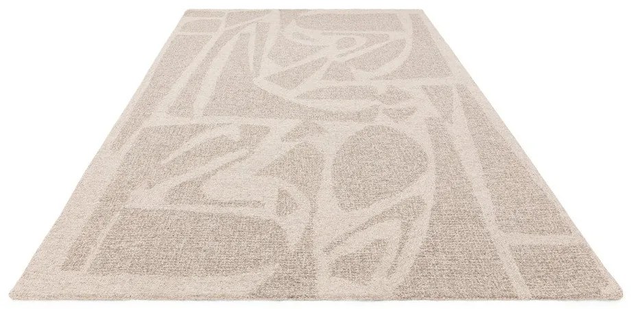 Krémovobiely ručne tkaný vlnený koberec 160x230 cm Loxley – Asiatic Carpets