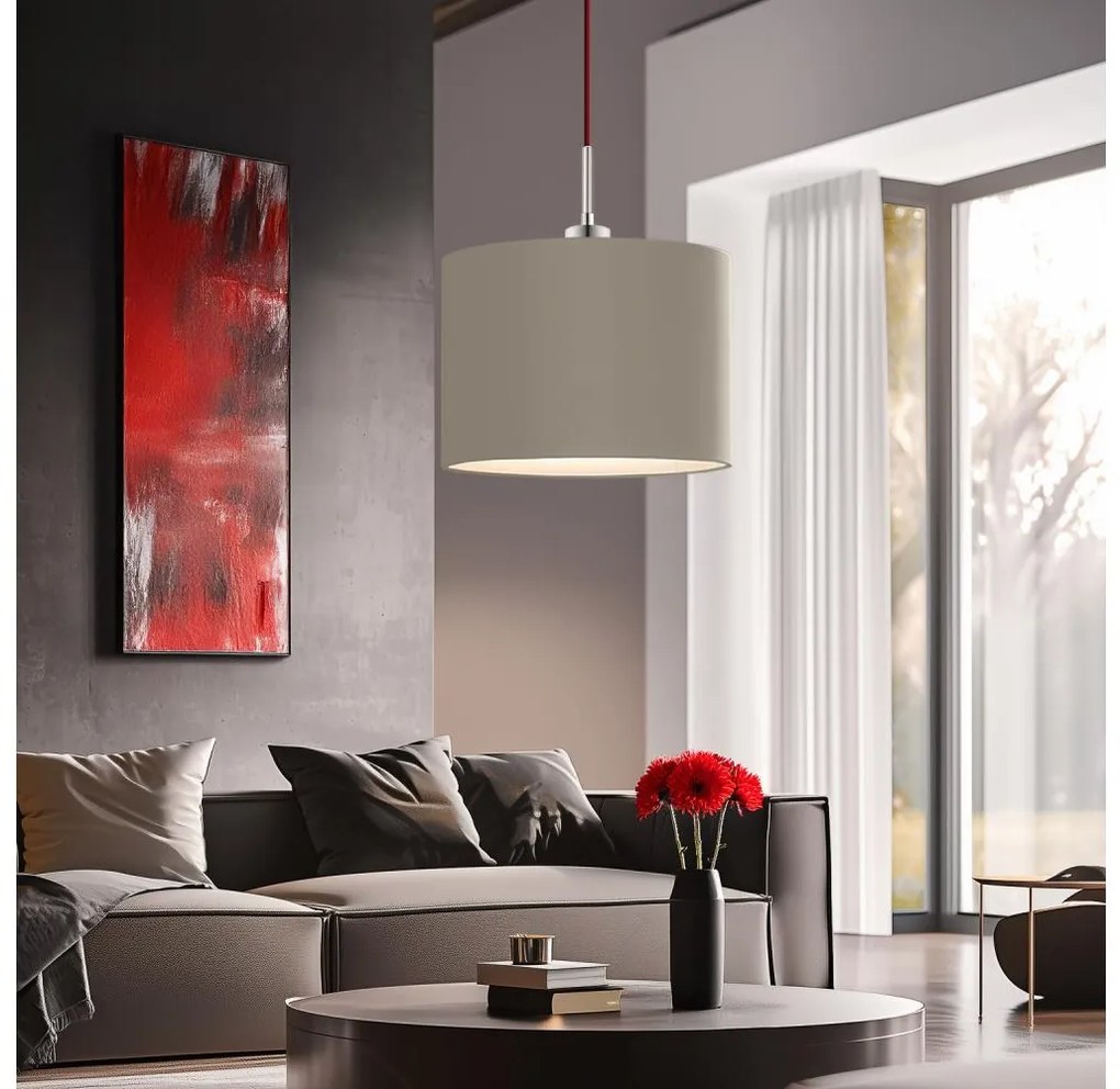 Eglo - LED  Luster na lanku TUNJA 1xE27/60W/230V taupe