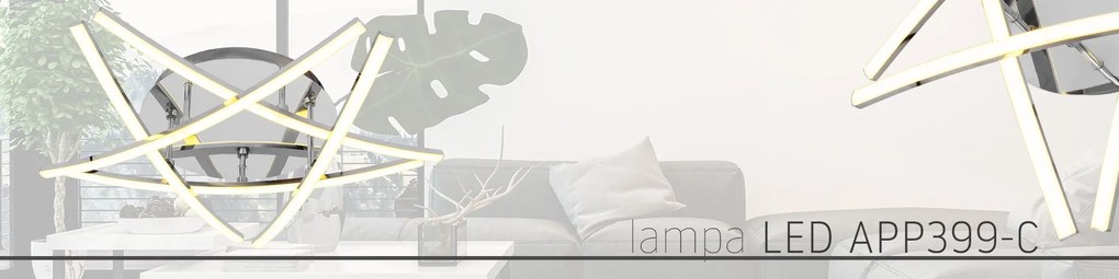 Toolight - Moderné stropné LED svietidlo APP399-C, chróm, OSW-06915