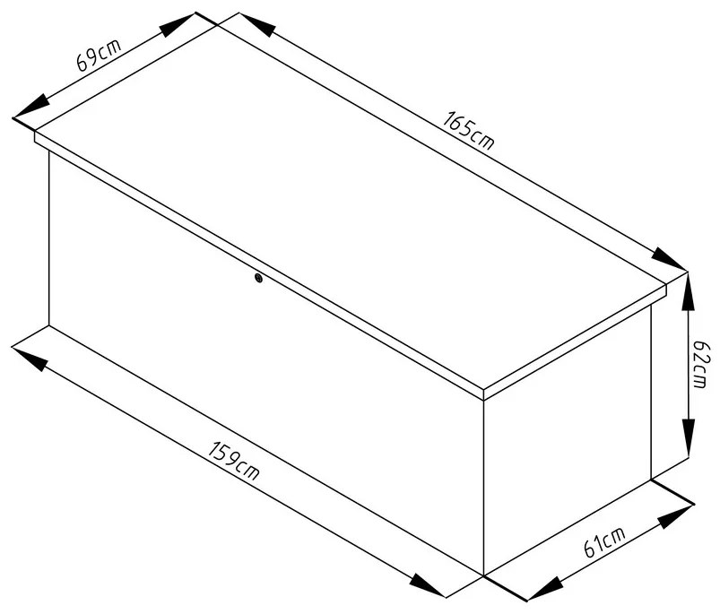 Záhradný box G21 Denver 560 L, plechový, šedý 63900845