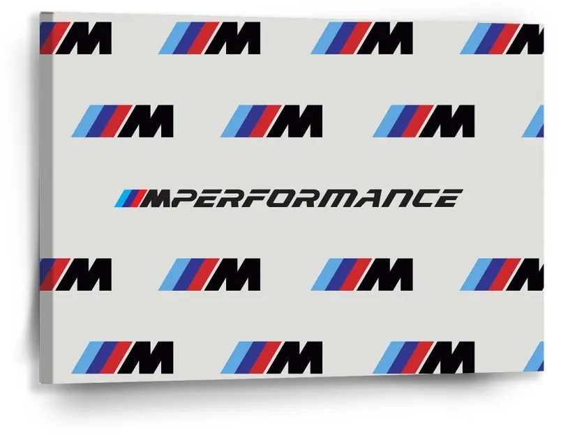 Sablio Obraz MPERFORMANCE biely vzor - 90x60 cm