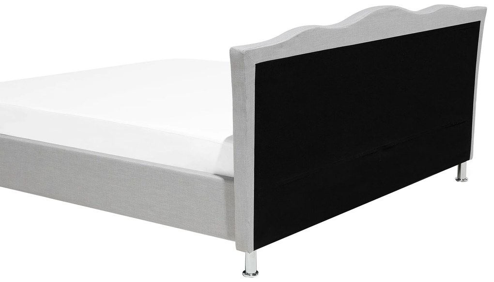 Čalúnená posteľ super king size 180x200cm sivá METZ Beliani