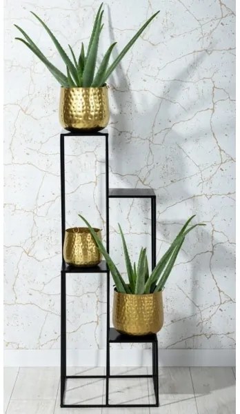 Stojan na kvety 110x40 cm čierna