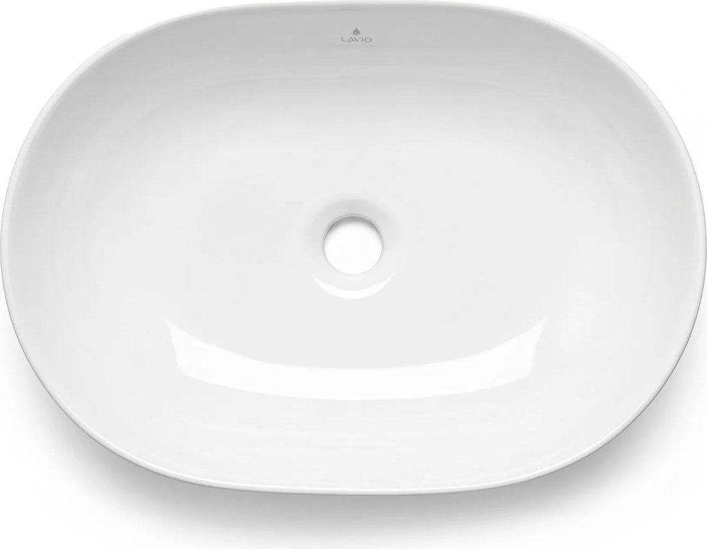 Keramické umyvadlo na desku ELIPSE 49 cm lesklé bílé