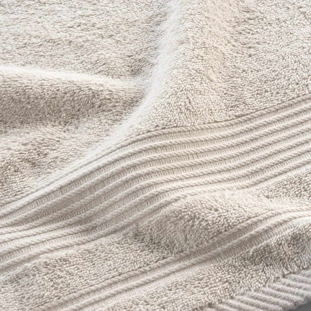 Béžový froté bavlnený uterák 50x90 cm Tendresse – douceur d'intérieur