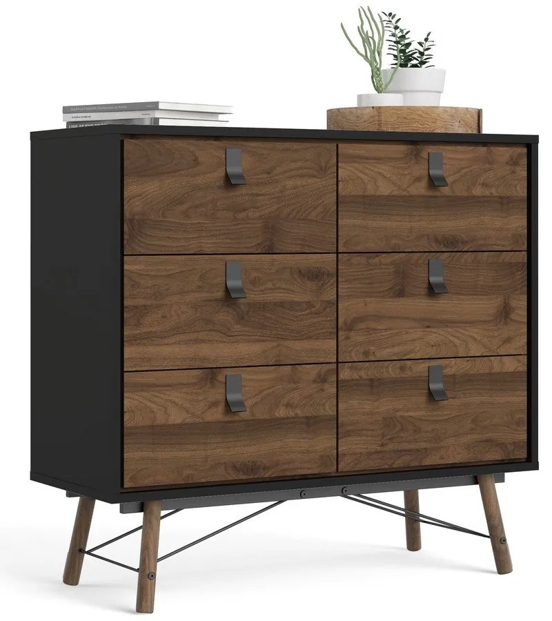 Tmavohnedá komoda Tvilum Ry, 102 x 95 cm