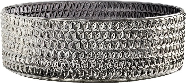 BPS-koupelny Sklenené umývadlo na dosku HYD-BRT1-BL-PL-360 36x12 cm, platina lesk