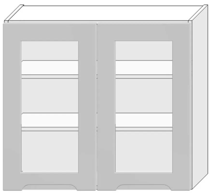 Skrinka do kuchyne Zoya Ws80 svetlo šedá mat/biely