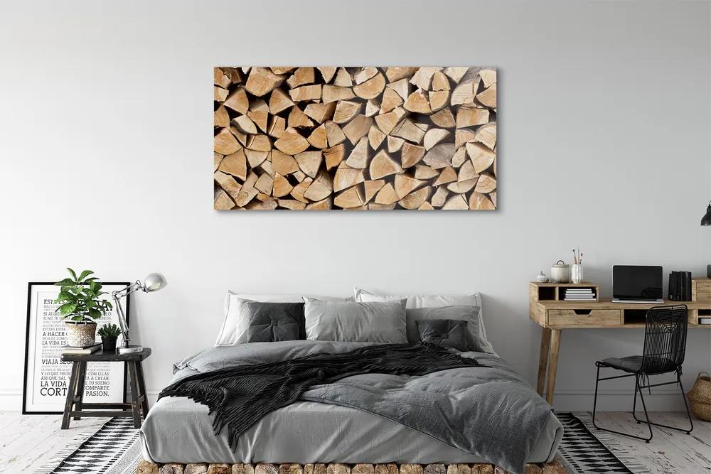Obraz plexi Wood zloženie paliva 140x70 cm