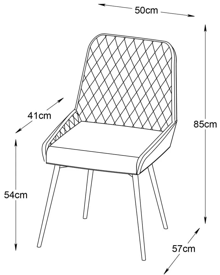 Sivá jedálenská stolička Milton – Unique Furniture