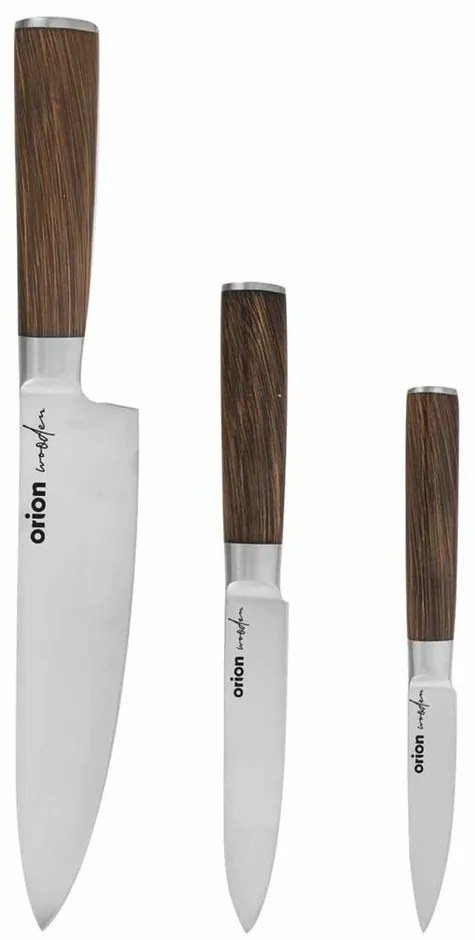 Orion Sada kuchynských nožov Wooden, 3 ks