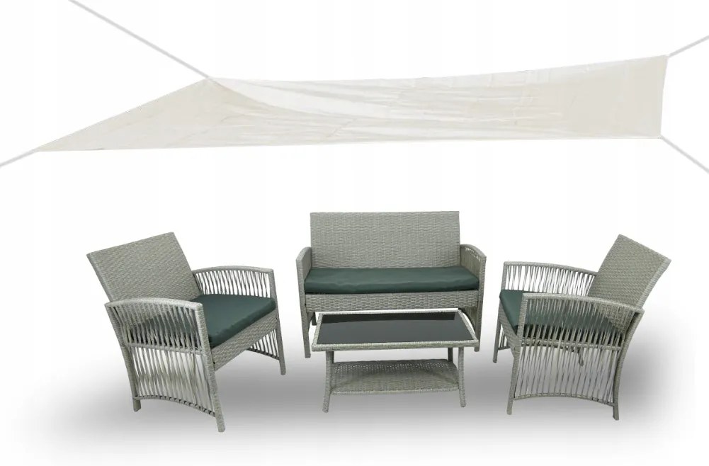 Tieniaca plachta na balkón - obdĺžnik - 3x2,5m - béžová (180g/m2)
