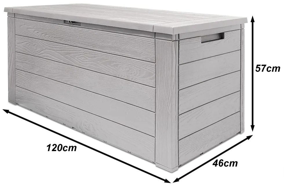 InternetovaZahrada Úložný box Woody 280 L - sivý