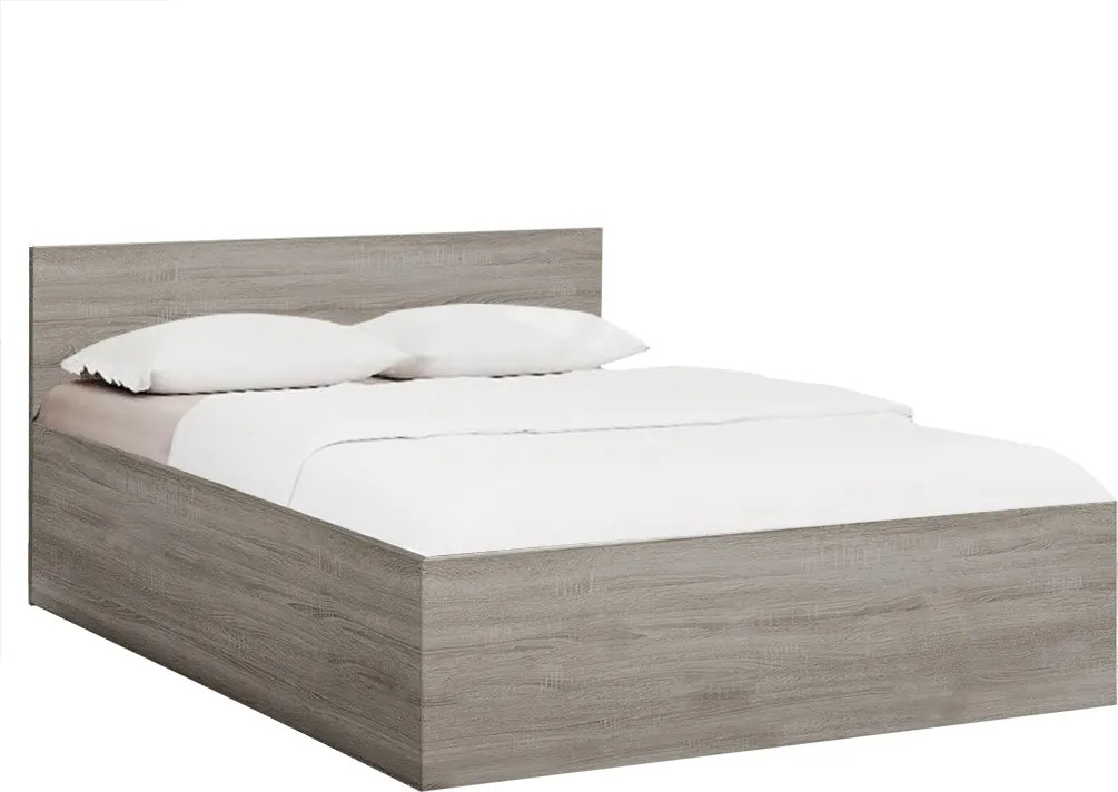 Posteľ SOFIA 160 x 200 cm, dub lanýž Rošt: S lamelovým roštom, Matrac: Matrac Deluxe 10 cm