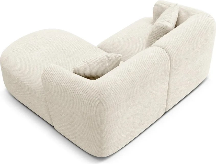 Béžová menčestrová rohová pohovka (pravý roh/s leňoškou) Campi – Cosmopolitan Design