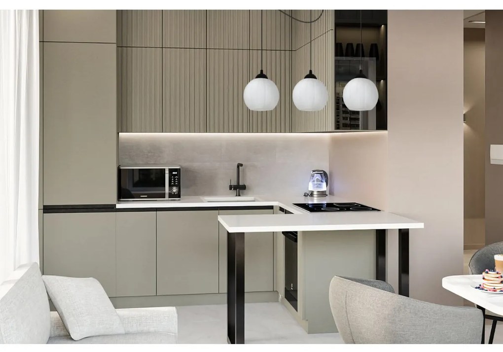 Závesné svietidlo Costa Spider, 3x biele sklenené tienidlo, b