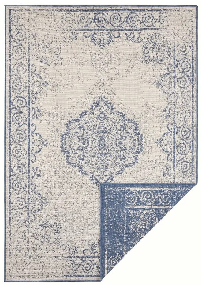 Modro-krémový vonkajší koberec Bougari Cebu, 120 x 170 cm