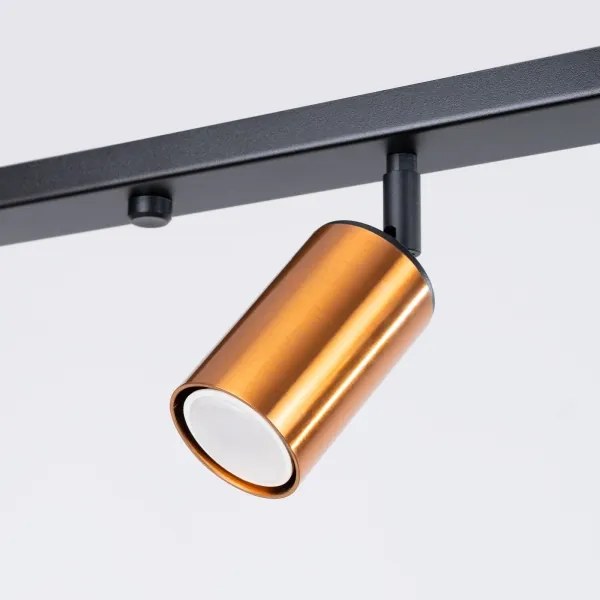 Sollux SL.1380 - Bodové svietidlo WINX 6xGU10/10W/230V čierna/meď