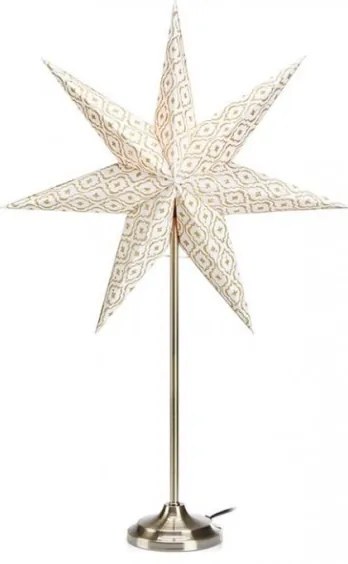 Markslöjd 705310 - Vianočná dekorácia BAROQUE 1xE14/25W/230V 65 cm biela/chróm