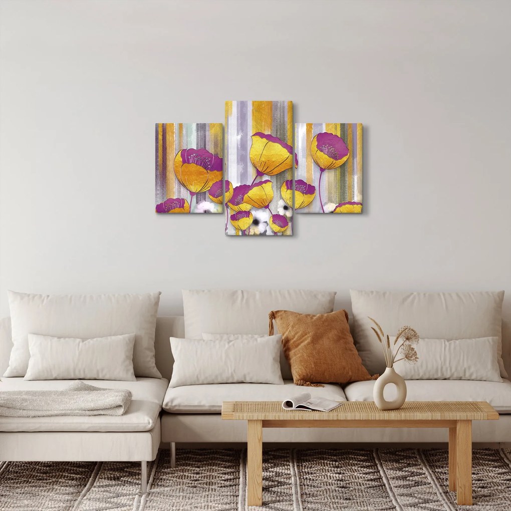Obraz - Ilustrácie kvetov (90x60 cm)