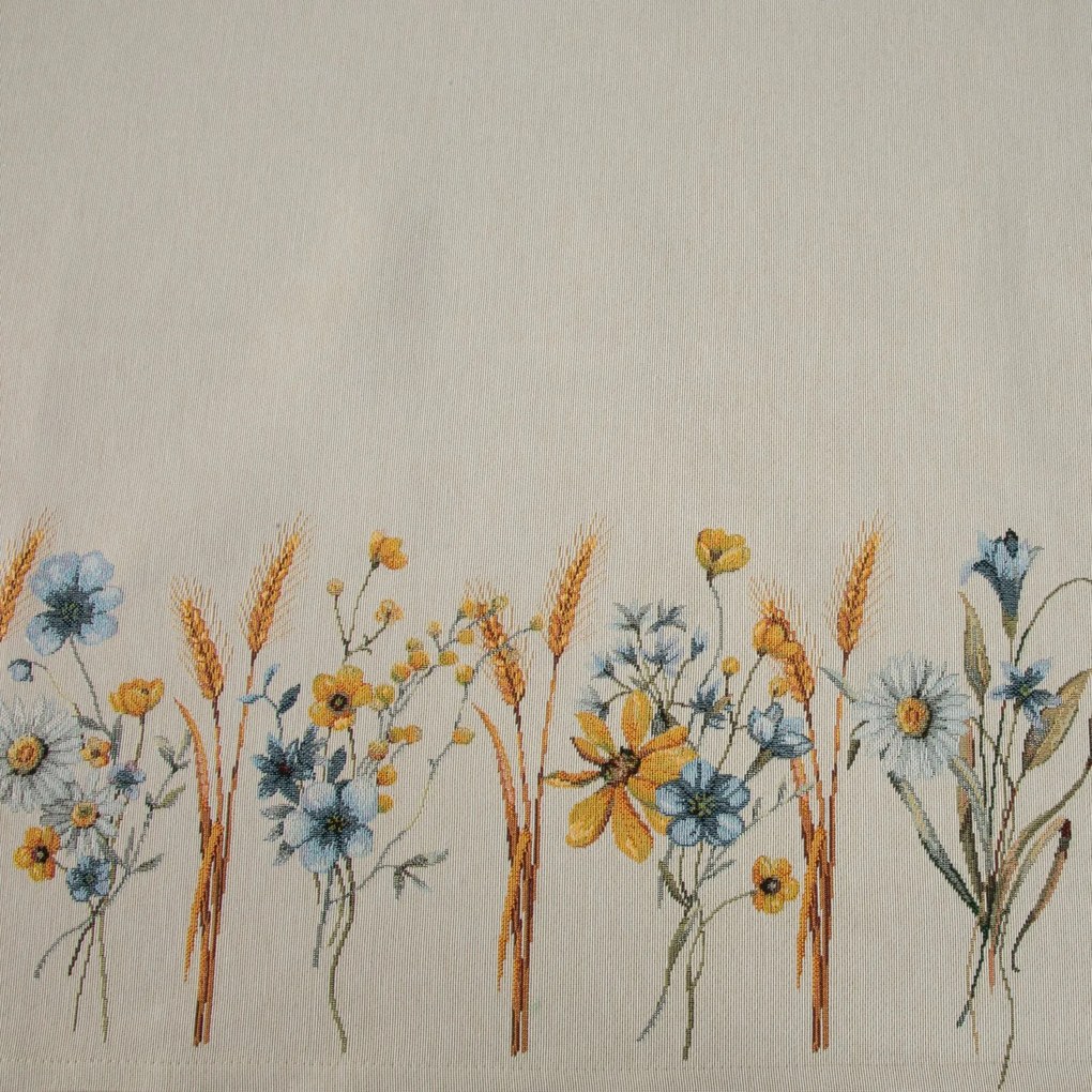 GOBELÍNOVÝ OBRUS NATUR 140X180 CM KVETY