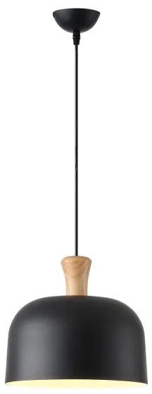 Luster na lanku 1xE27/15W/230V čierna pr. 27 cm