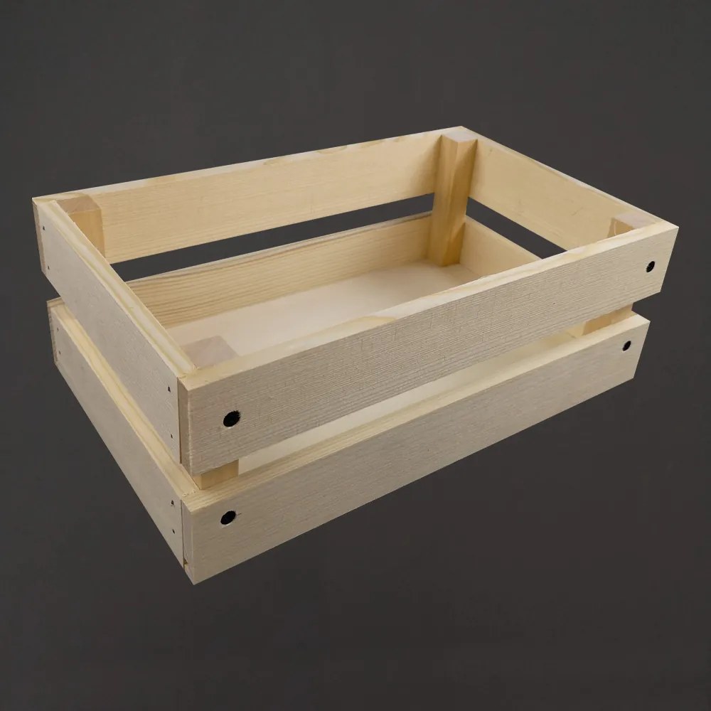 AMADEA Drevená skladacia bednička z masívneho dreva, 34x21x12 cm