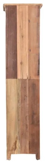 furniture-nabytek.cz - Masívna skriňa do kúpeľne Perth z recyklovaného dreva, lakovaná, biela/barevná – 45×43×180 cm