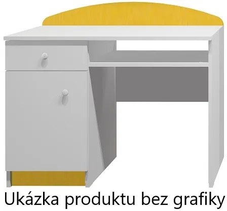 Písací stôl FAREBNÉ SRDIEČKA - TYP A