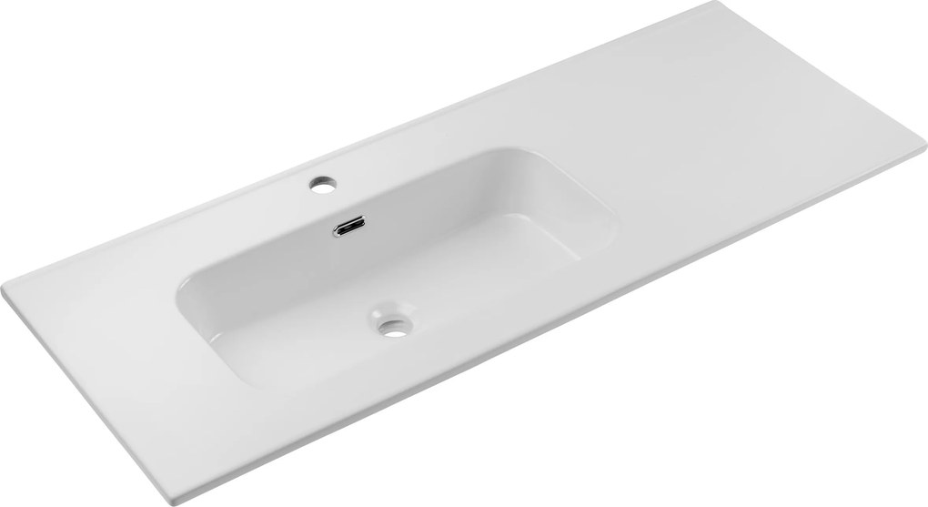 Comad Nábytkové keramické umývadlo s odkladacou plochou GO 2 120CM L DP, 121x46 cm, biela lesklá