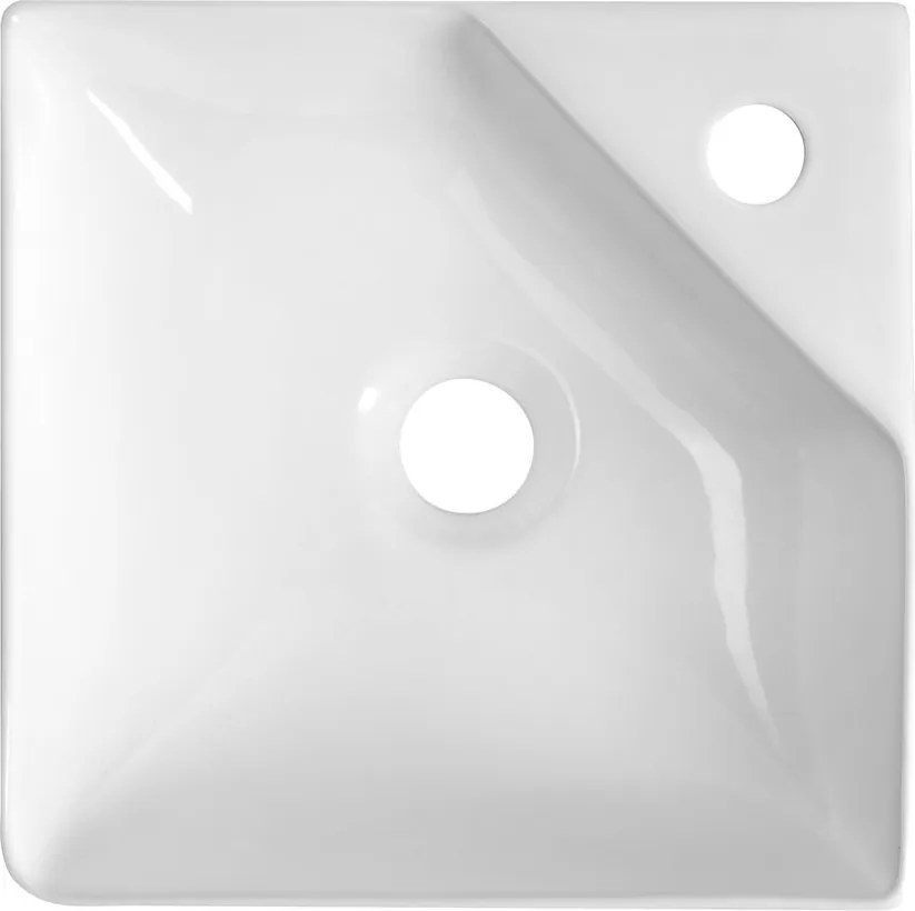 Aqualine Aqualine, NEXA keramické umývadlo rohové 30x30cm, biela, NP436