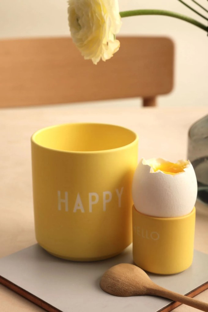 Desing Leters porcelánový stojanček na vajce yellow set 2 ks