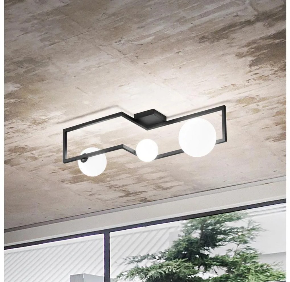 Ideal Lux - LED Prisadený luster ANGOLO 3xG9/3W/230V čierna