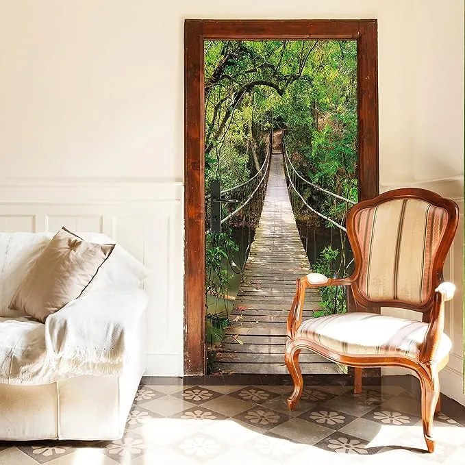 Fototapeta na dvere JUNGLE BRIDGE 86x200 cm