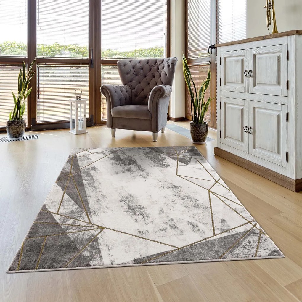 Dekorstudio Moderný koberec NOA - vzor 9294 zlatý Rozmer koberca: 80x300cm
