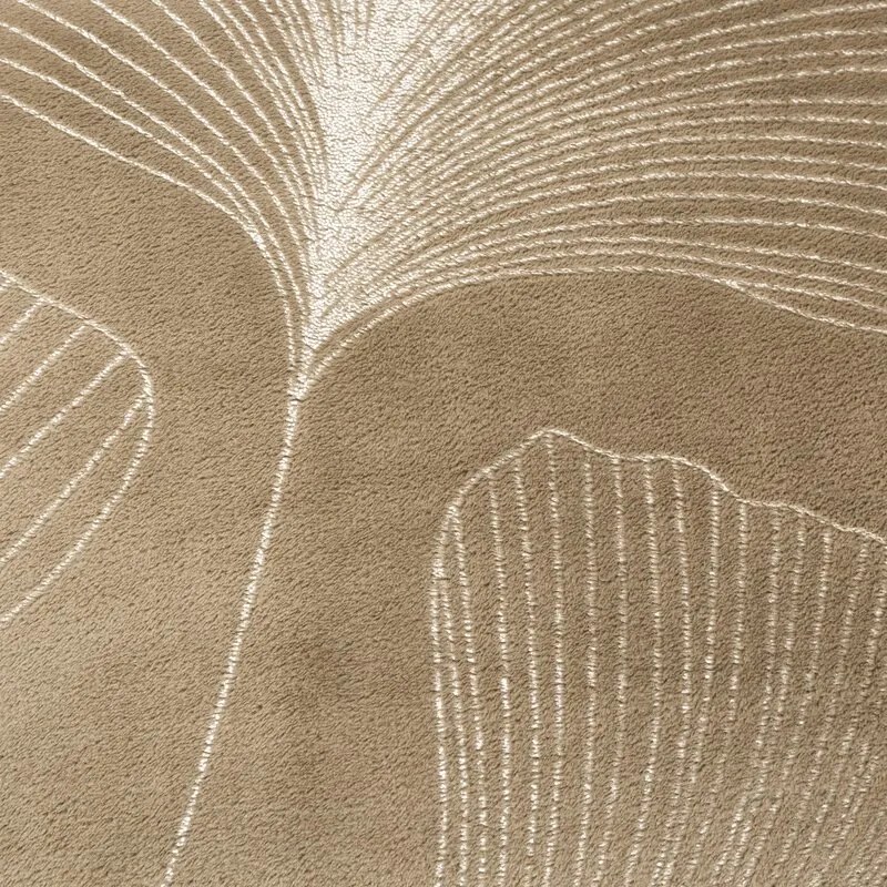 Dekorstudio Deka s rastlinným vzorom GINKO1 150x200cm - tmavobéžová