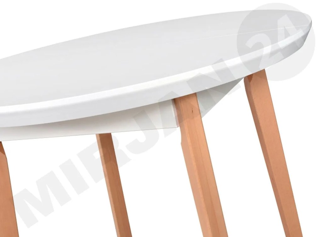 Rozkladací stôl Harry 100/130 IV, Morenie: biela, Farby nožičiek: biela
